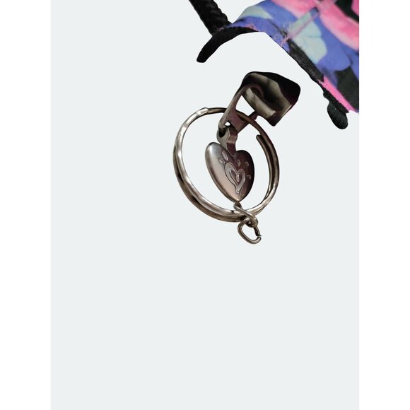 Justice Girls Floral Print Wallet With Shoulder Strap & Charm - Black & Multicol - Picture 4 of 5